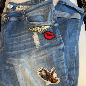 Indigo Rein Size 15 Patch Anklet Jean